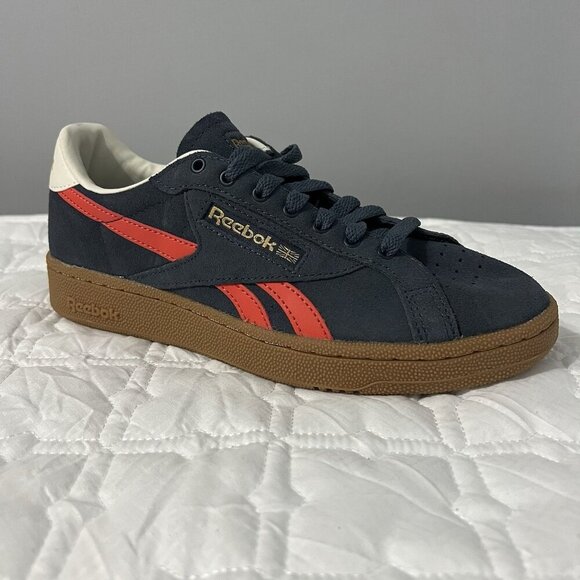 Reebok Club C Grounds Sneakers Men's Size 7 Blue Red Suede 100074847 UK 6 EU 39 - Picture 2 of 11